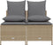 vidaXL - 4-delige - Loungeset - met - kussens - poly - rattan - beige