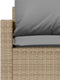 vidaXL - 4-delige - Loungeset - met - kussens - poly - rattan - beige