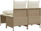 vidaXL - 4-delige - Loungeset - met - kussens - poly - rattan - beige