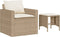 vidaXL - 4-delige - Loungeset - met - kussens - poly - rattan - beige
