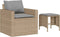 vidaXL - 4-delige - Loungeset - met - kussens - poly - rattan - beige