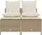 vidaXL - 4-delige - Loungeset - met - kussens - poly - rattan - beige