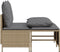 vidaXL - 4-delige - Loungeset - met - kussens - poly - rattan - beige