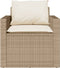 vidaXL - 4-delige - Loungeset - met - kussens - poly - rattan - beige