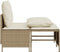 vidaXL - 4-delige - Loungeset - met - kussens - poly - rattan - beige