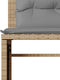 vidaXL - 4-delige - Loungeset - met - kussens - poly - rattan - beige