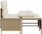 vidaXL - 4-delige - Loungeset - met - kussens - poly - rattan - beige