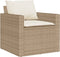 vidaXL - 4-delige - Loungeset - met - kussens - poly - rattan - beige