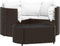 vidaXL - 4-delige - Loungeset - met - kussens - poly - rattan - bruin