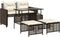 vidaXL - 4-delige - Loungeset - met - kussens - poly - rattan - bruin
