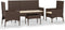 vidaXL - 4-delige - Loungeset - met - kussens - poly - rattan - bruin