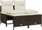 vidaXL - 4-delige - Loungeset - met - kussens - poly - rattan - bruin