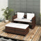 vidaXL - 4-delige - Loungeset - met - kussens - poly - rattan - bruin