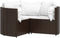 vidaXL - 4-delige - Loungeset - met - kussens - poly - rattan - bruin