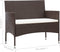 vidaXL - 4-delige - Loungeset - met - kussens - poly - rattan - bruin