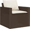 vidaXL - 4-delige - Loungeset - met - kussens - poly - rattan - bruin