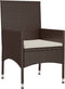 vidaXL - 4-delige - Loungeset - met - kussens - poly - rattan - bruin