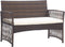 vidaXL - 4-delige - Loungeset - met - kussens - poly - rattan - bruin