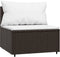 vidaXL - 4-delige - Loungeset - met - kussens - poly - rattan - bruin