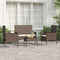 vidaXL - 4-delige - Loungeset - met - kussens - poly - rattan - bruin