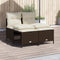 vidaXL - 4-delige - Loungeset - met - kussens - poly - rattan - bruin