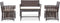vidaXL - 4-delige - Loungeset - met - kussens - poly - rattan - bruin