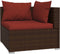 vidaXL - 4-delige - Loungeset - met - kussens - poly - rattan - bruin