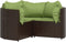 vidaXL - 4-delige - Loungeset - met - kussens - poly - rattan - bruin