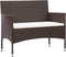 vidaXL - 4-delige - Loungeset - met - kussens - poly - rattan - bruin