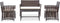vidaXL - 4-delige - Loungeset - met - kussens - poly - rattan - bruin