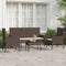 vidaXL - 4-delige - Loungeset - met - kussens - poly - rattan - bruin