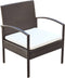 vidaXL - 4-delige - Loungeset - met - kussens - poly - rattan - bruin