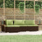 vidaXL - 4-delige - Loungeset - met - kussens - poly - rattan - bruin
