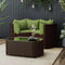 vidaXL - 4-delige - Loungeset - met - kussens - poly - rattan - bruin