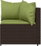 vidaXL - 4-delige - Loungeset - met - kussens - poly - rattan - bruin
