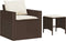 vidaXL - 4-delige - Loungeset - met - kussens - poly - rattan - bruin