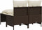 vidaXL - 4-delige - Loungeset - met - kussens - poly - rattan - bruin