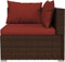 vidaXL - 4-delige - Loungeset - met - kussens - poly - rattan - bruin