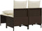vidaXL - 4-delige - Loungeset - met - kussens - poly - rattan - bruin