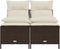 vidaXL - 4-delige - Loungeset - met - kussens - poly - rattan - bruin