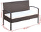 vidaXL - 4-delige - Loungeset - met - kussens - poly - rattan - bruin