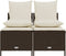 vidaXL - 4-delige - Loungeset - met - kussens - poly - rattan - bruin