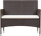 vidaXL - 4-delige - Loungeset - met - kussens - poly - rattan - bruin