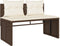vidaXL - 4-delige - Loungeset - met - kussens - poly - rattan - bruin