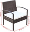 vidaXL - 4-delige - Loungeset - met - kussens - poly - rattan - bruin
