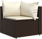 vidaXL - 4-delige - Loungeset - met - kussens - poly - rattan - bruin