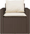 vidaXL - 4-delige - Loungeset - met - kussens - poly - rattan - bruin