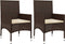 vidaXL - 4-delige - Loungeset - met - kussens - poly - rattan - bruin