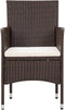 vidaXL - 4-delige - Loungeset - met - kussens - poly - rattan - bruin