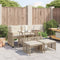 vidaXL - 4-delige - Loungeset - met - kussens - poly - rattan - en - glas - beige